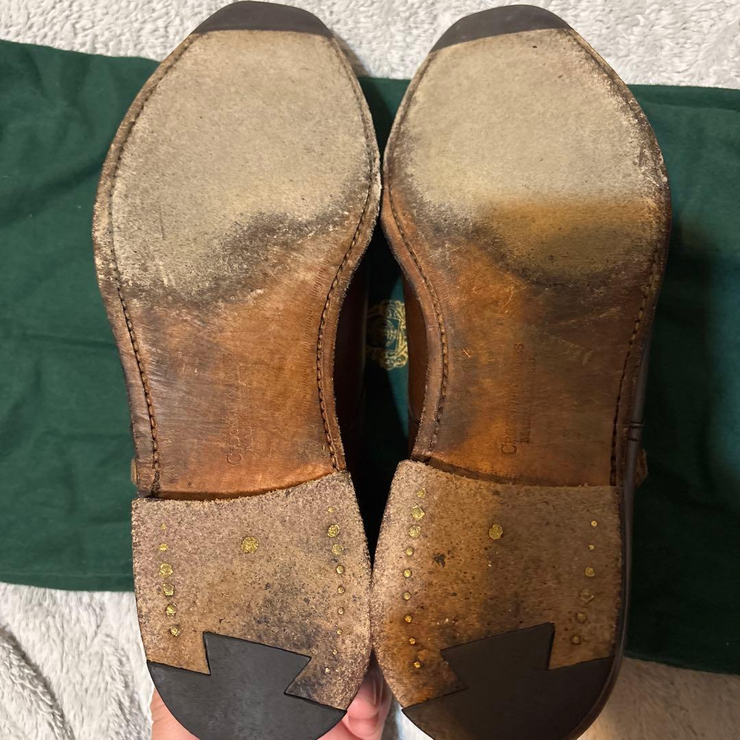 Crockett & Jones ダブルモンクストラップシューズ ブラウン