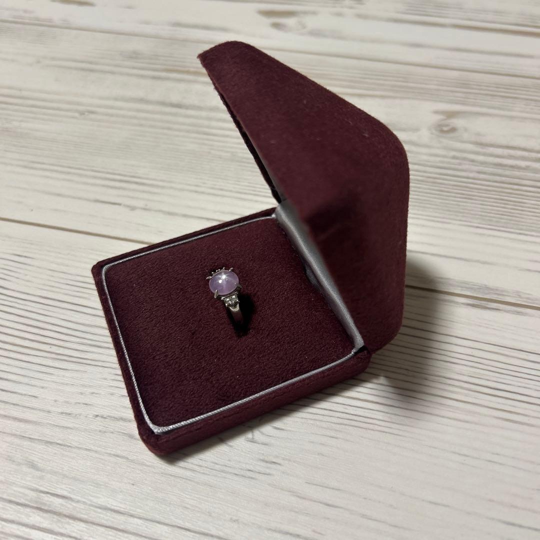 スターサファイア、ダイヤのプラチナリング