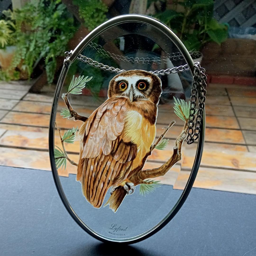 ライフォード社ステンドグラス ふくろう 梟フクロウ /グラスマスターズ