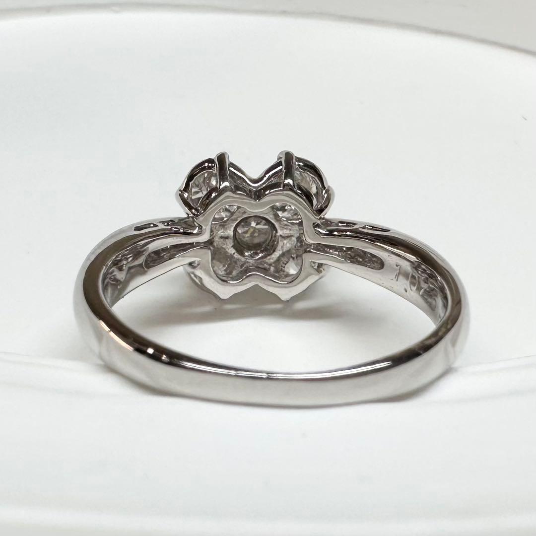 【M】PT900 ダイヤモンド 1.026ct リング フラワーモチーフ