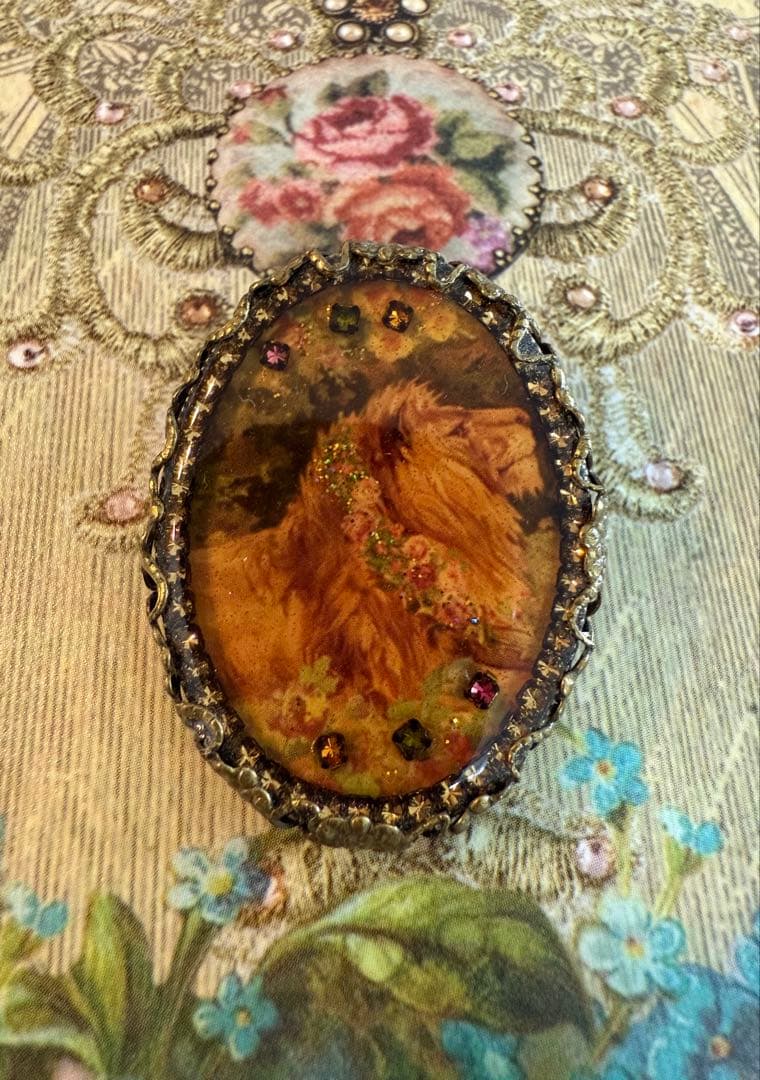 MICHAL NEGRINミハエルネグリンライオンブローチ&ロケットリングセット