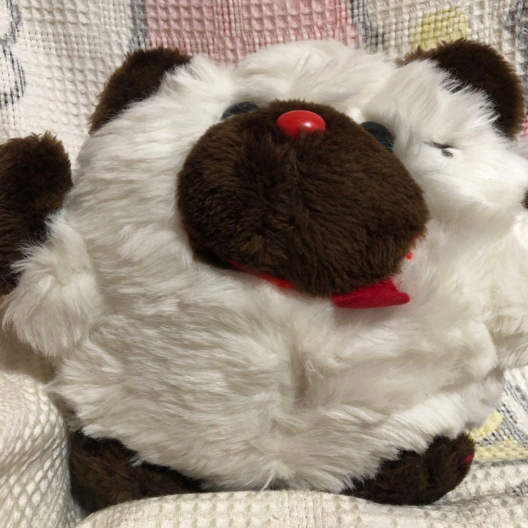 昭和レトロ　ヴィンテージ プチ.アムール　バンダイ　犬　ぬいぐるみ　中古品