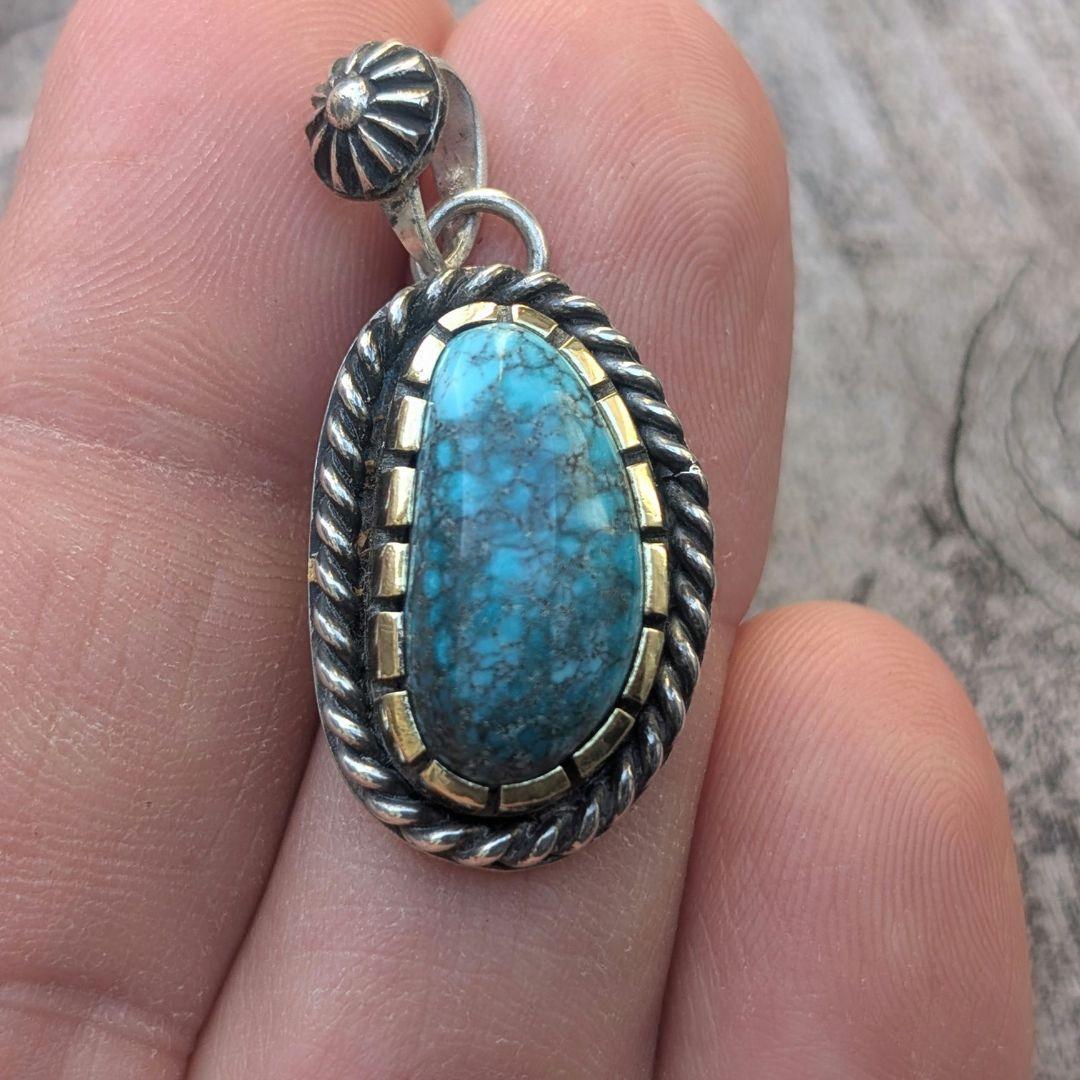 おんせんたまご様 ハンドメイドのターコイズトップ インディアン