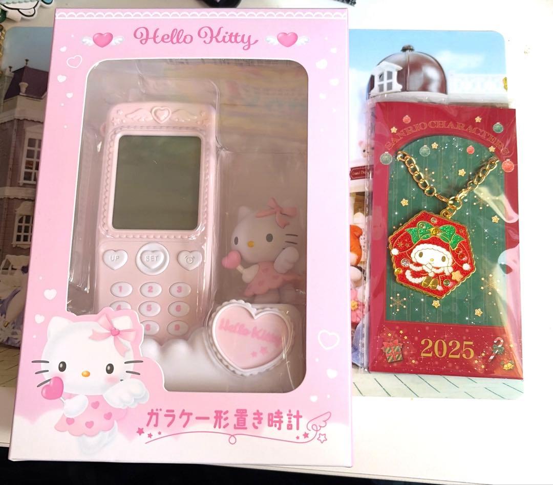 Hello Kitty ガラケー形置き時計 サンリオ ハローキティ マイメロディ