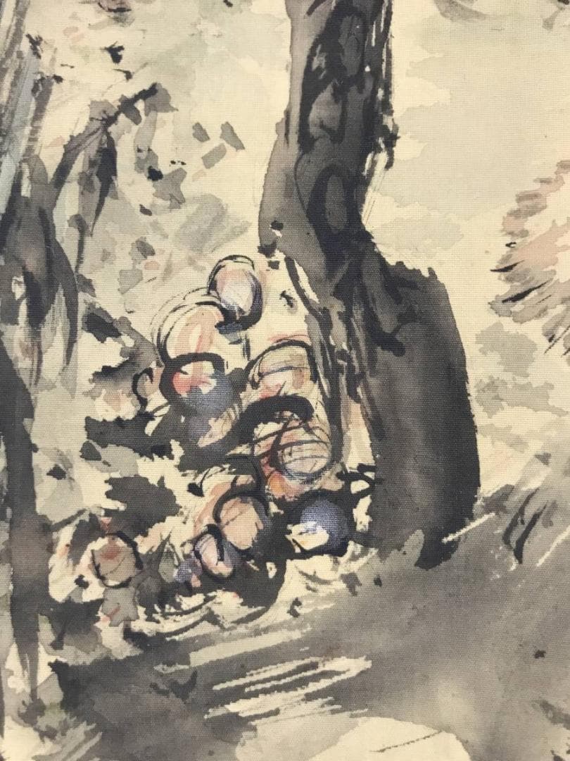 【真作】佐藤功堂/納涼図/山水図/人物図/掛軸/名家伝来/AB-987