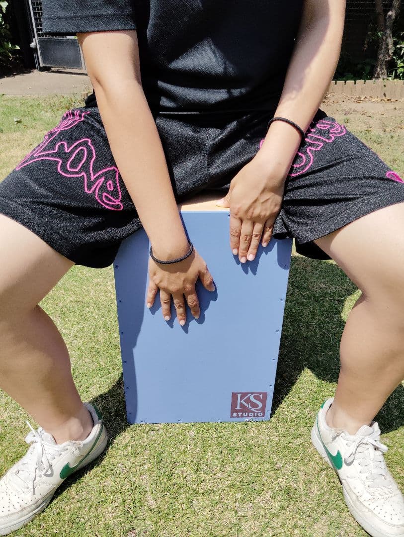 KS STUDIO カホン 青色 巾着型ケース付き