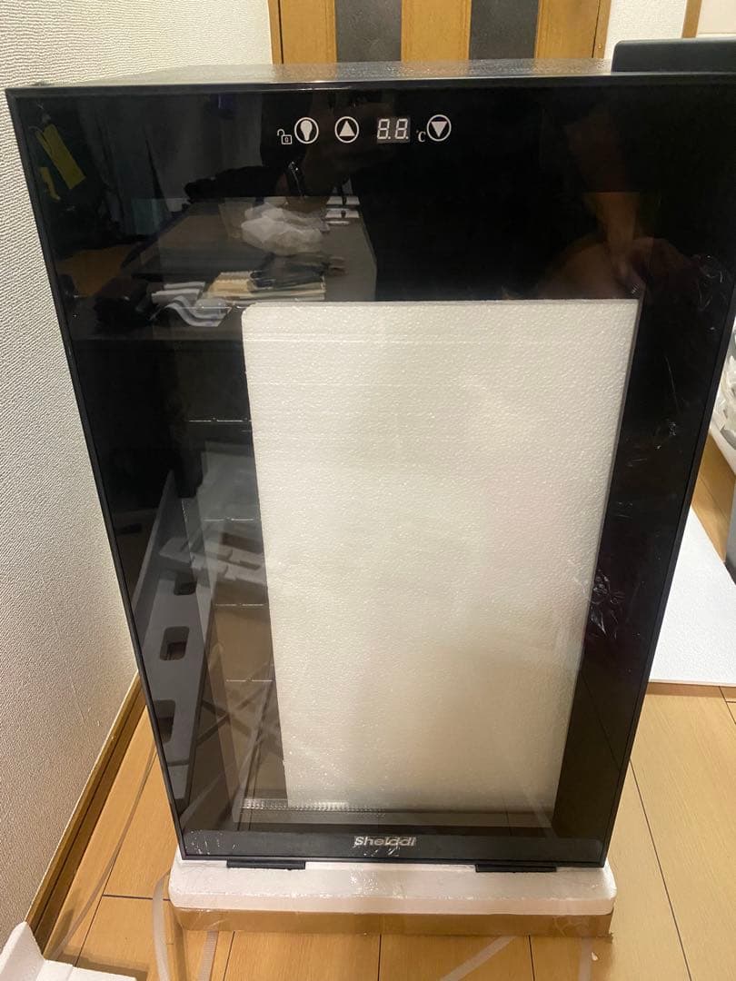 Shelddi 冷蔵庫 75L 透明ガラスドア 幅49cm 小型 ミニ おしゃれ