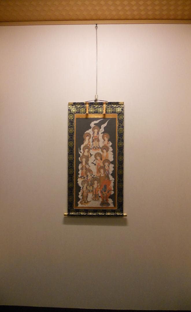 掛け軸 十三佛 紙本 法輪 三尺 仏事 法事 法要 お彼岸 お盆 掛軸