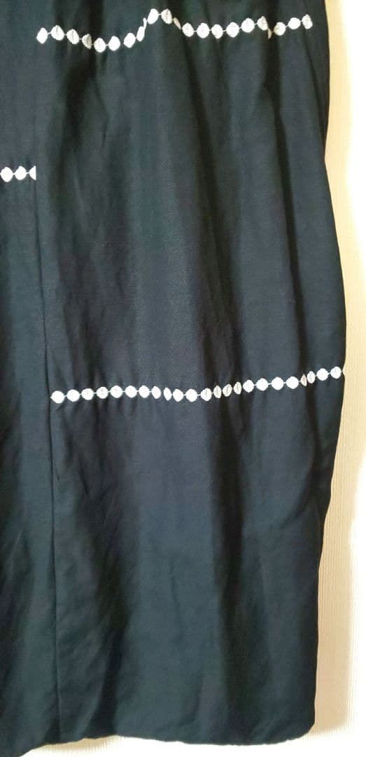 nop de nod リネンレーヨンライン刺繍サルエルバルーンパンツ