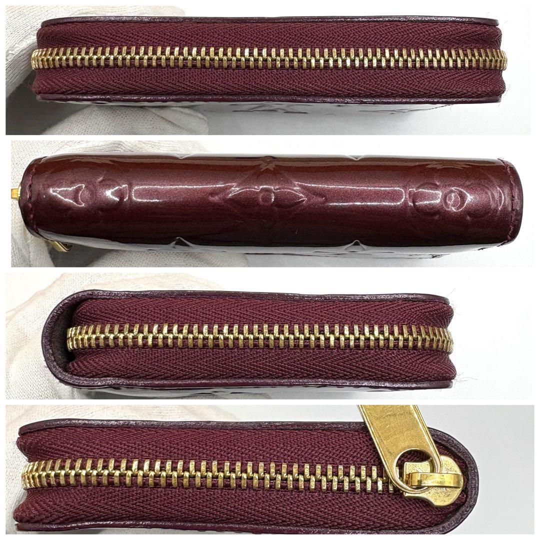 【美品】ルイヴィトン モノグラム ヴェルニ ジッピーパース アマラント