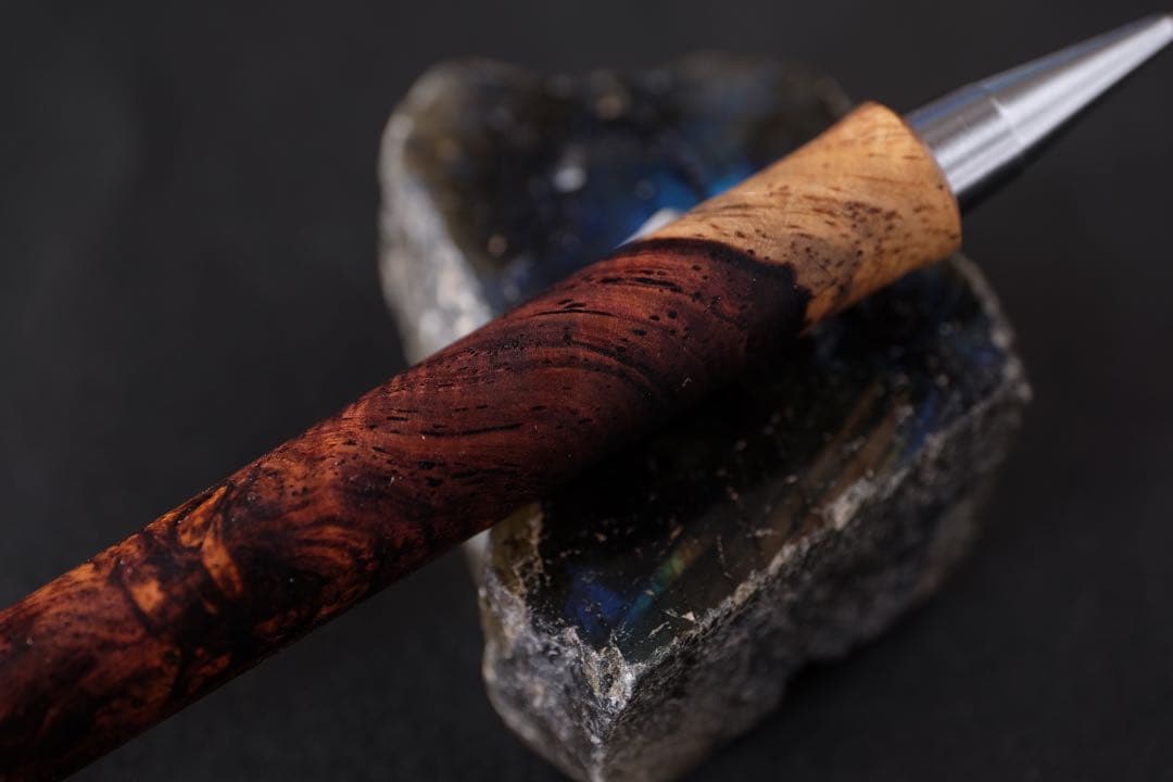 PG5木軸カスタムシャープペンシル0057 ホンジュラスローズ瘤 高村杢