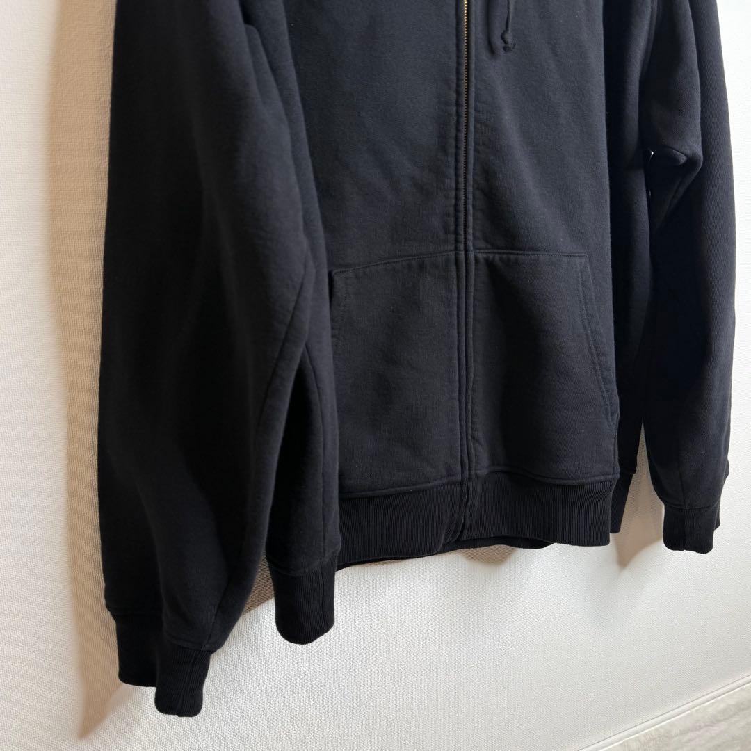 COMOLI コモリ 24aw コットン 裏毛ジップパーカー 黒 サイズ4