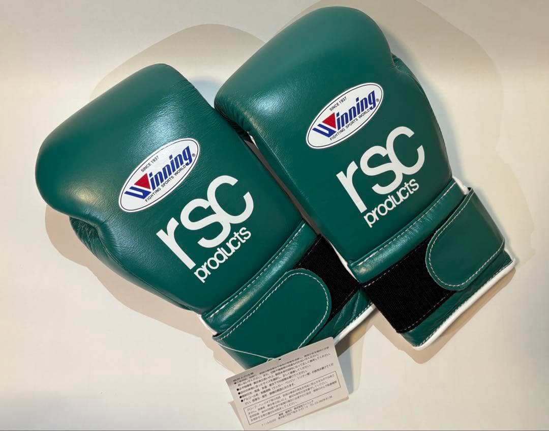 Winning rsc productsコラボグローブ 14 オンス 緑/白 WINNING