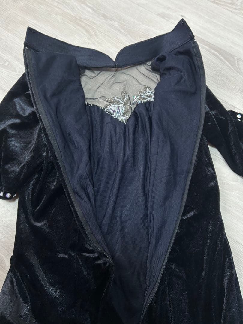 ベロア スパンコール チャイナドレス