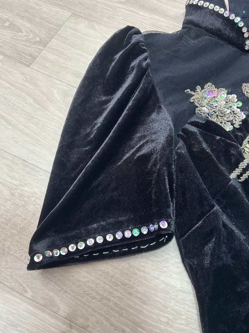 ベロア スパンコール チャイナドレス