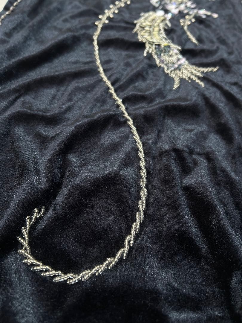 ベロア スパンコール チャイナドレス