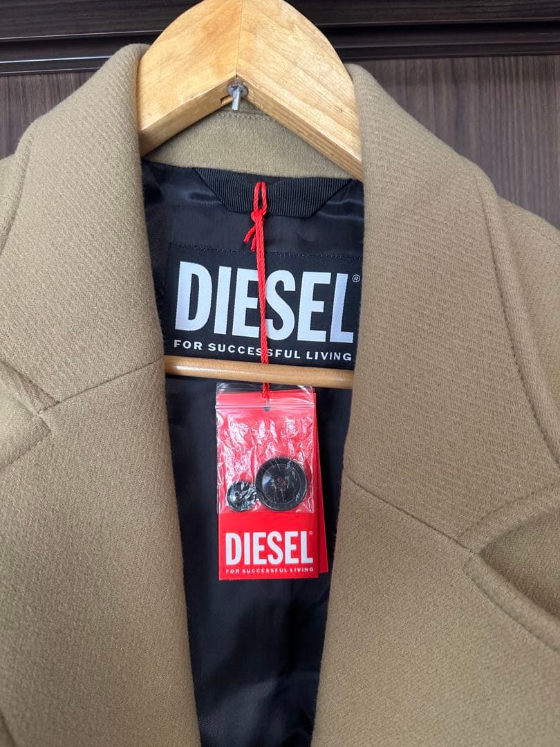 DIESEL ベージュ チェスターコート 新品タグ付き XL（XXL相当）