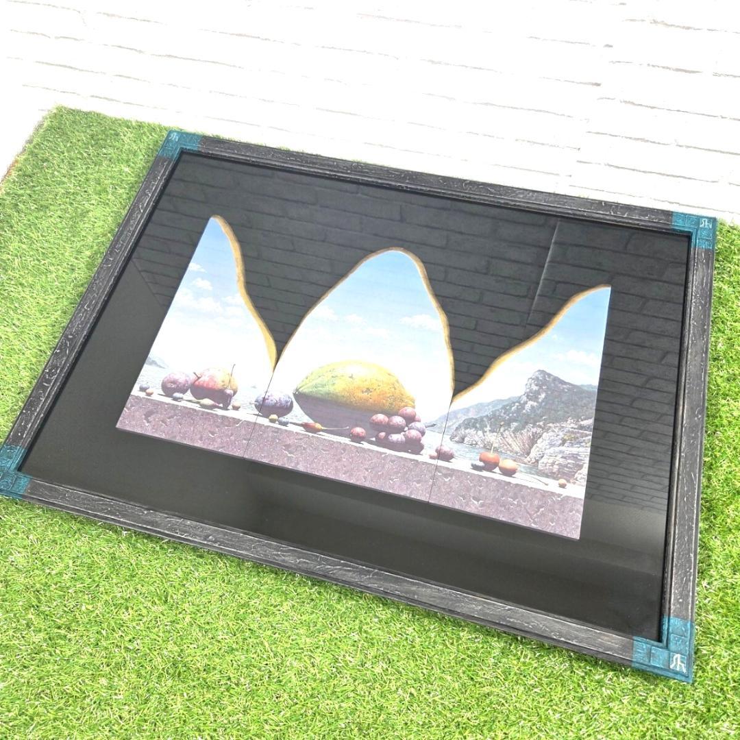 h*u様 細迫 諭「大地と海と果実」 額装 絵画 アート 現代