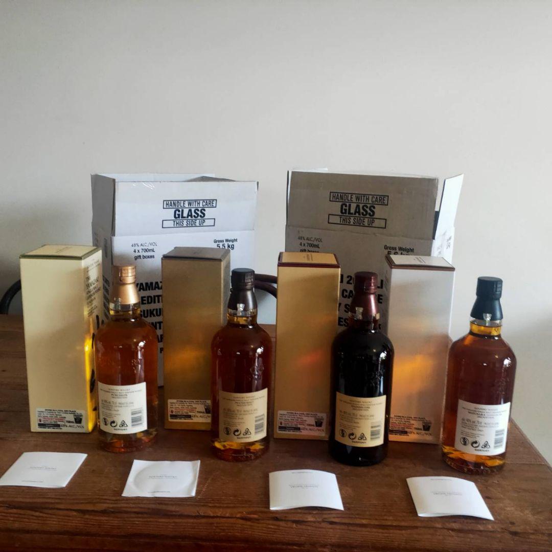 サントリー山崎2022 リミテッドエディション ミズナラ4本セット 海外限定品