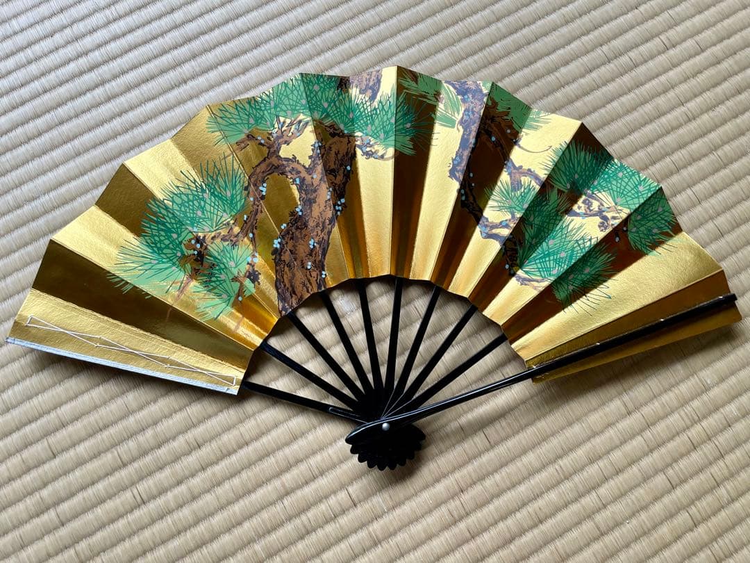 日本舞踊 藤間流 松の緑 舞扇子 29cm 箱付き - メルカリ