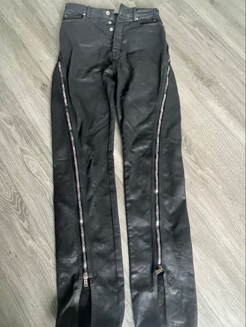 Rick Owens BOLAN BANANA ブラックワックス パンツ