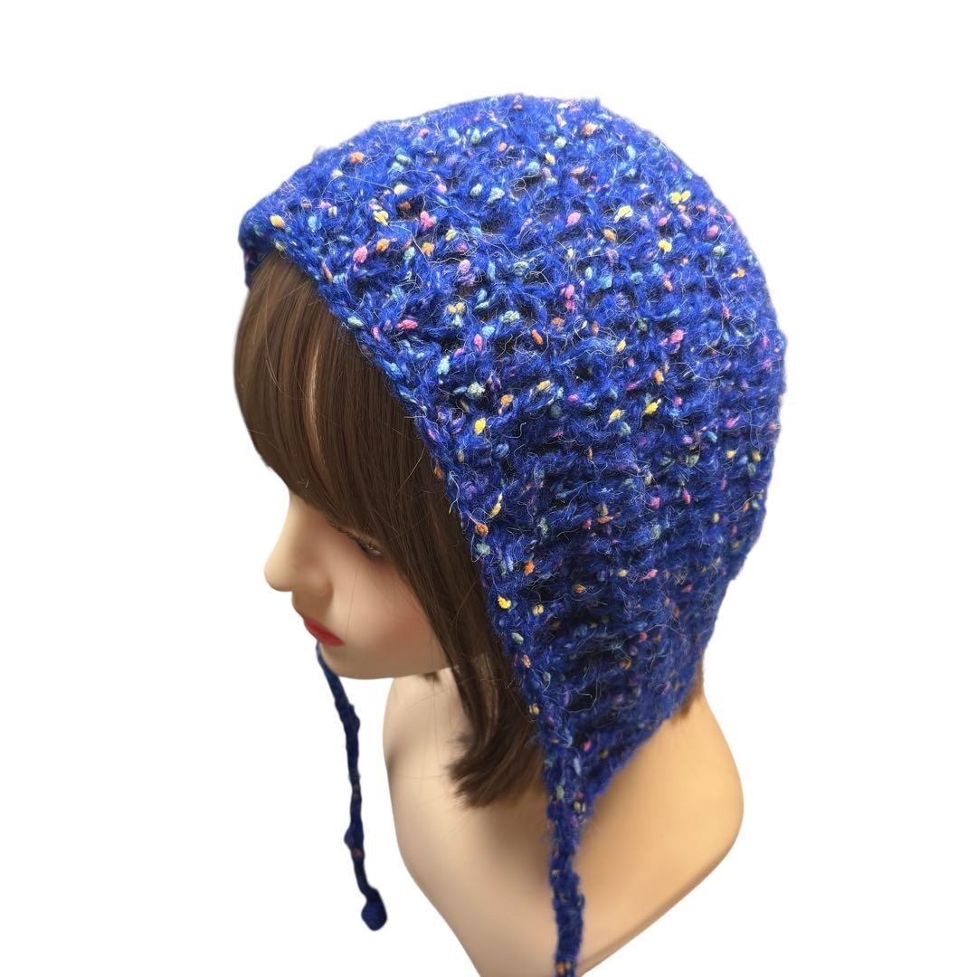 ボンネット バラクラバ ニット帽 編み物 かぎ針編み ハンドメイド