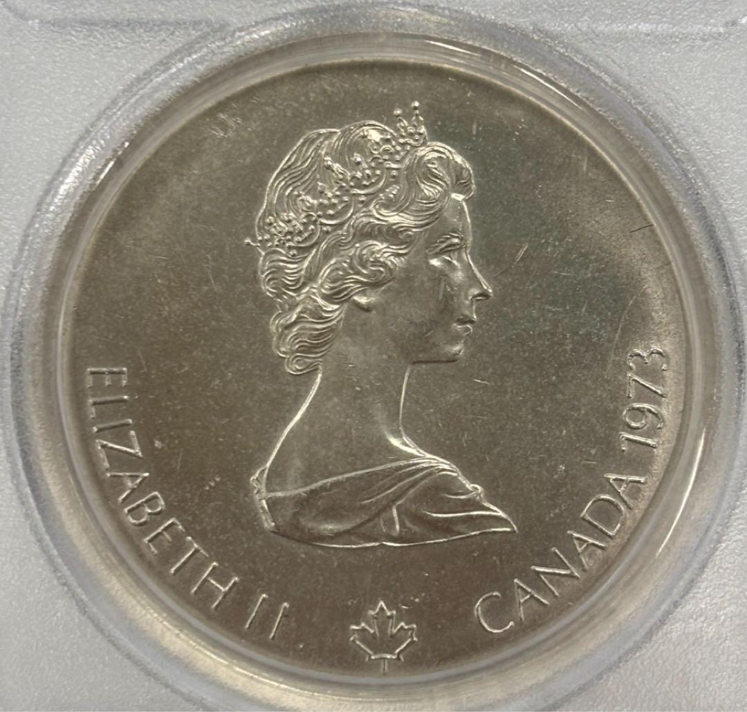 1973年カナダ モントリオールオリンピック 10ドル超大型記念銀貨PCGS認定