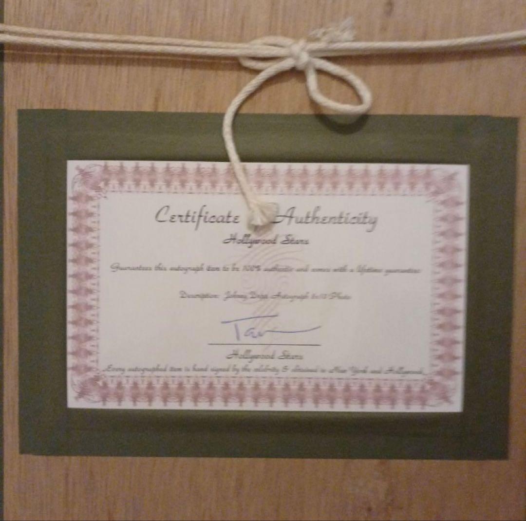 ジョニー・デップ 直筆サイン フレーム付き