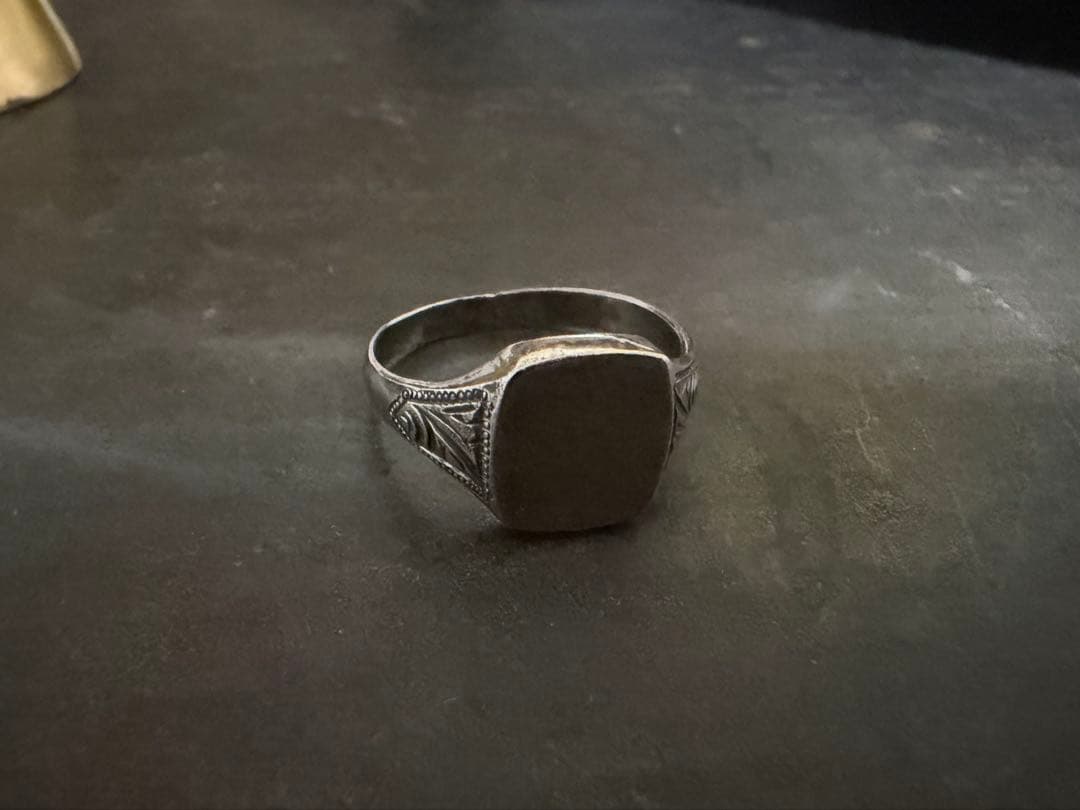 希少　ヴィンテージ　リング　アンティーク　アメリカ　シグネット　925