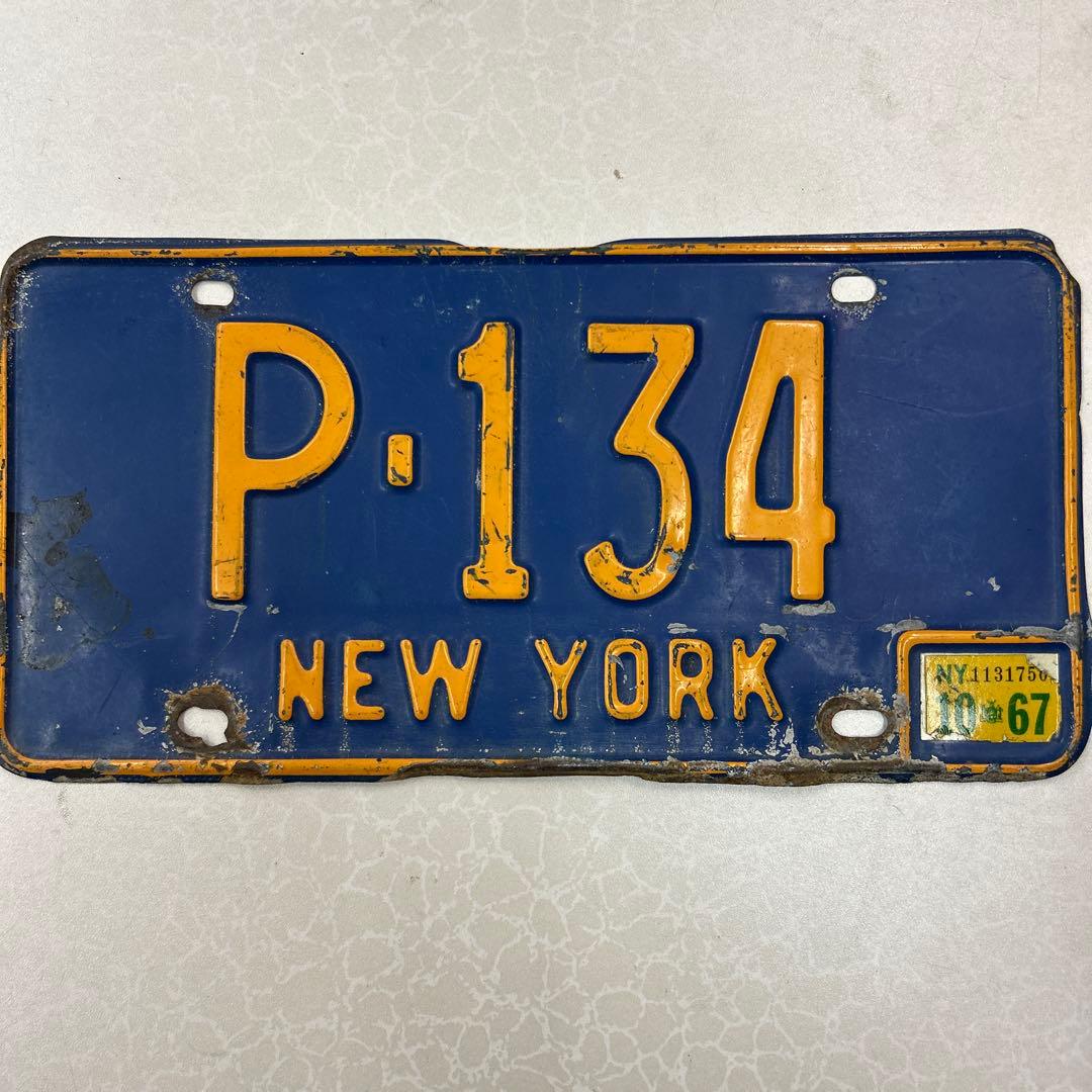 1967年アメリカ合衆国ニューヨーク ビンテージ、ライセンスプレート 1