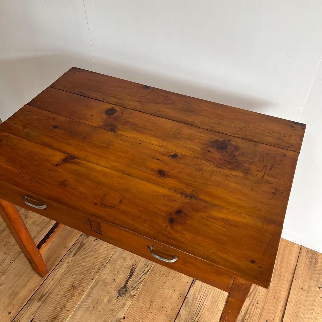 アンティーク テーブル 平机 デスク 学習机 昭和レトロ