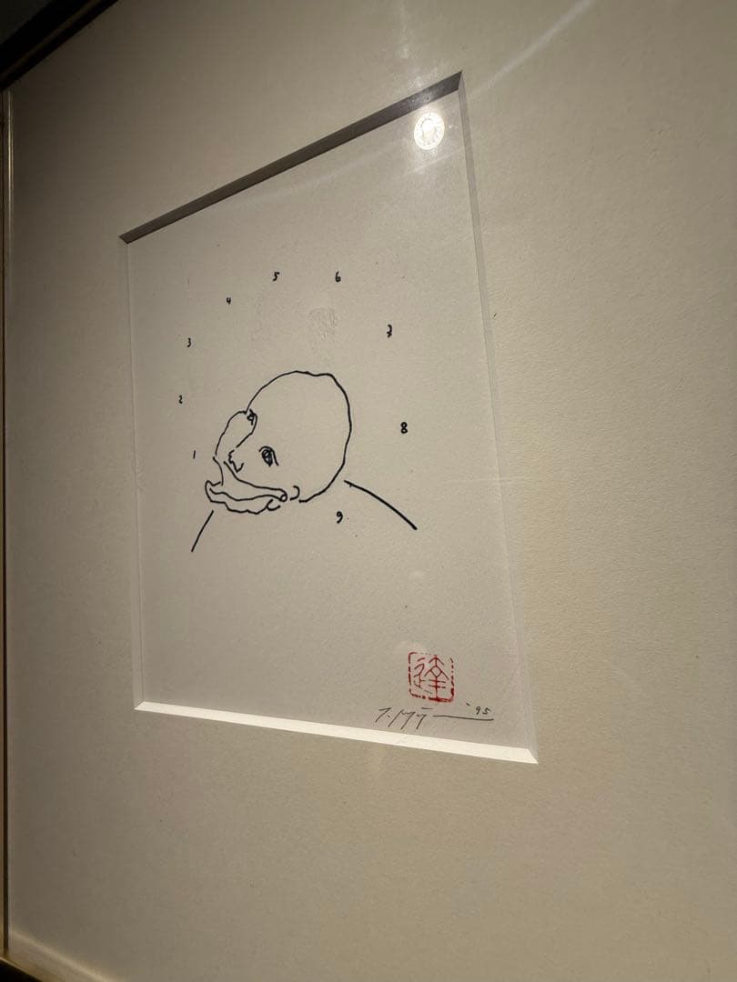 希少 宮島達男 95, ドローイング 直筆サインあり