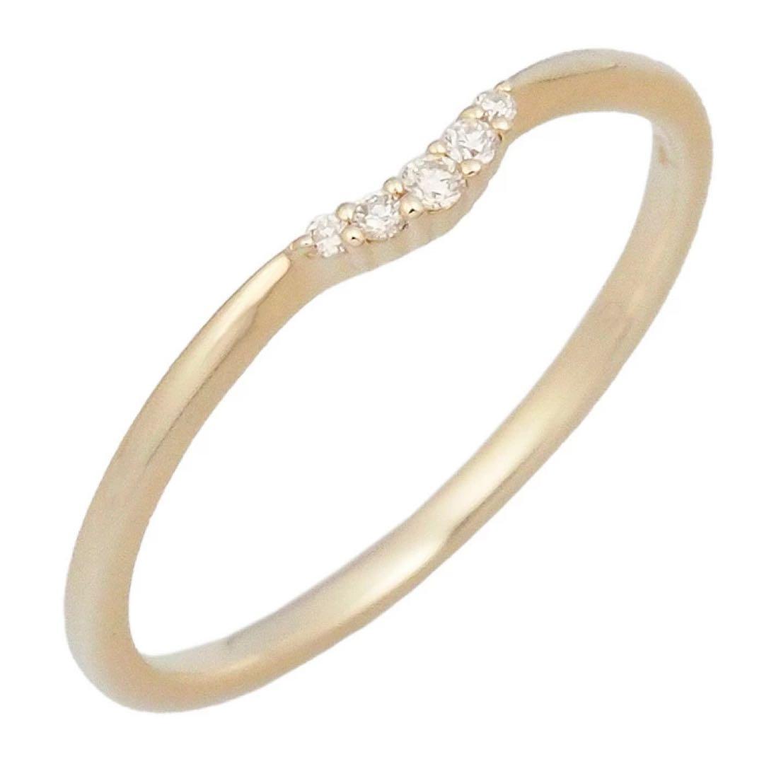 アガット agete ダイヤモンドリング 指輪 K10YG 0.03ct