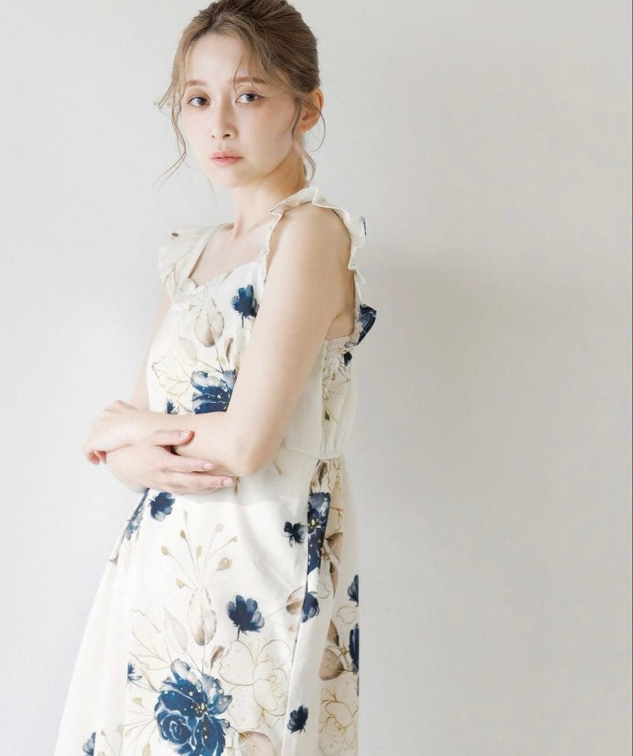 dita 浴衣　幻想花明かり　ワンピース浴衣3点セット(ゆかた・帯・着付け本)