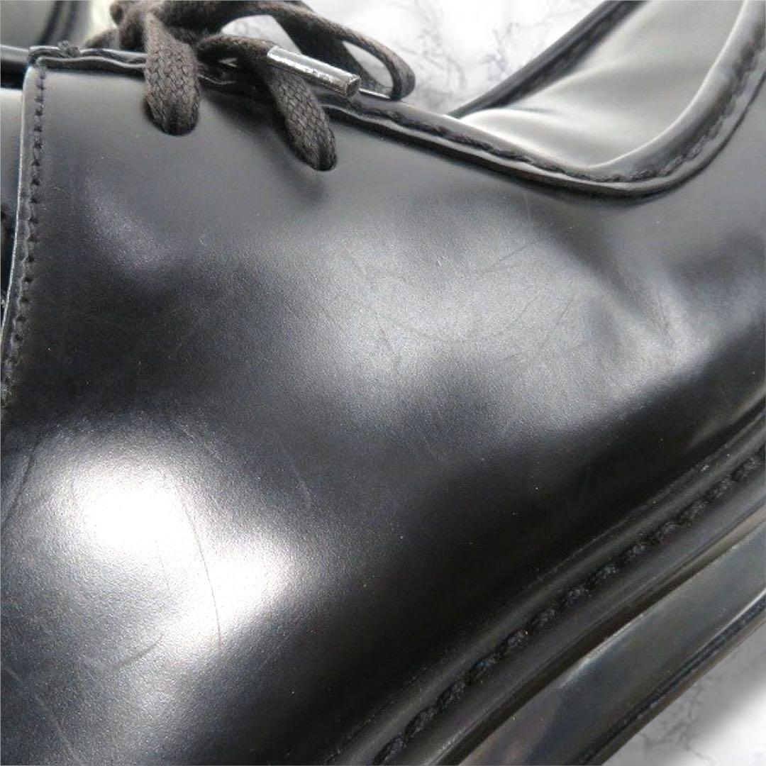 美品 プラダ ビジネスシューズ 2EE エアソール レザー 黒 26.5