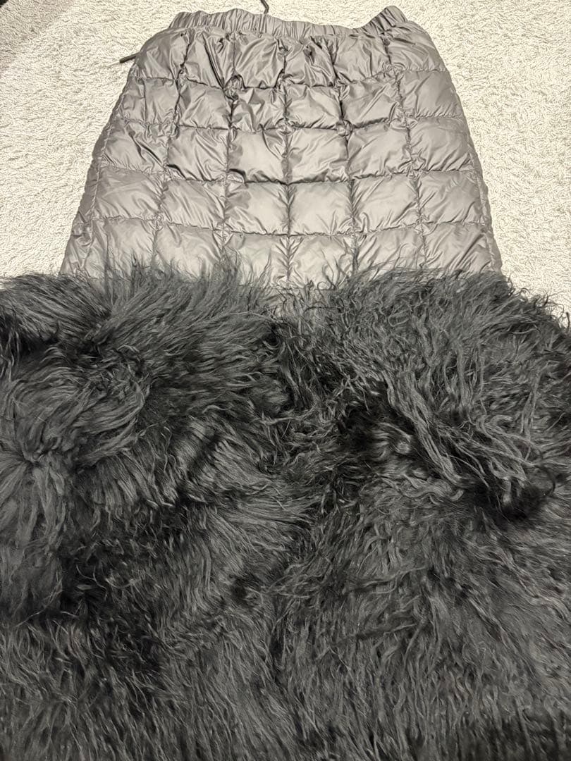 あざらし 新品 TAION EXTRA ダウン スカート 裾パーツ可 黒