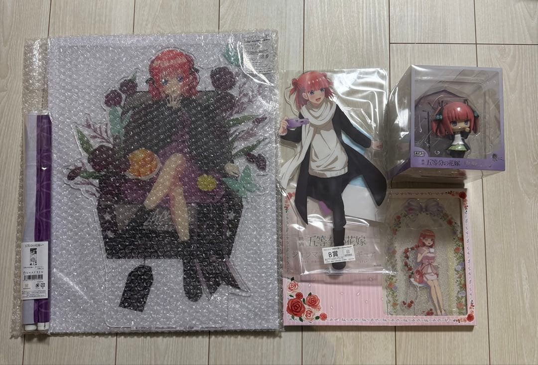 五等分の花嫁　中野二乃　UGCコラボ　アクスタセット　値下げ、バラ売り不可 五等分の花嫁UGCアパレルコラボ アクリルスタンド二乃2弾〜7