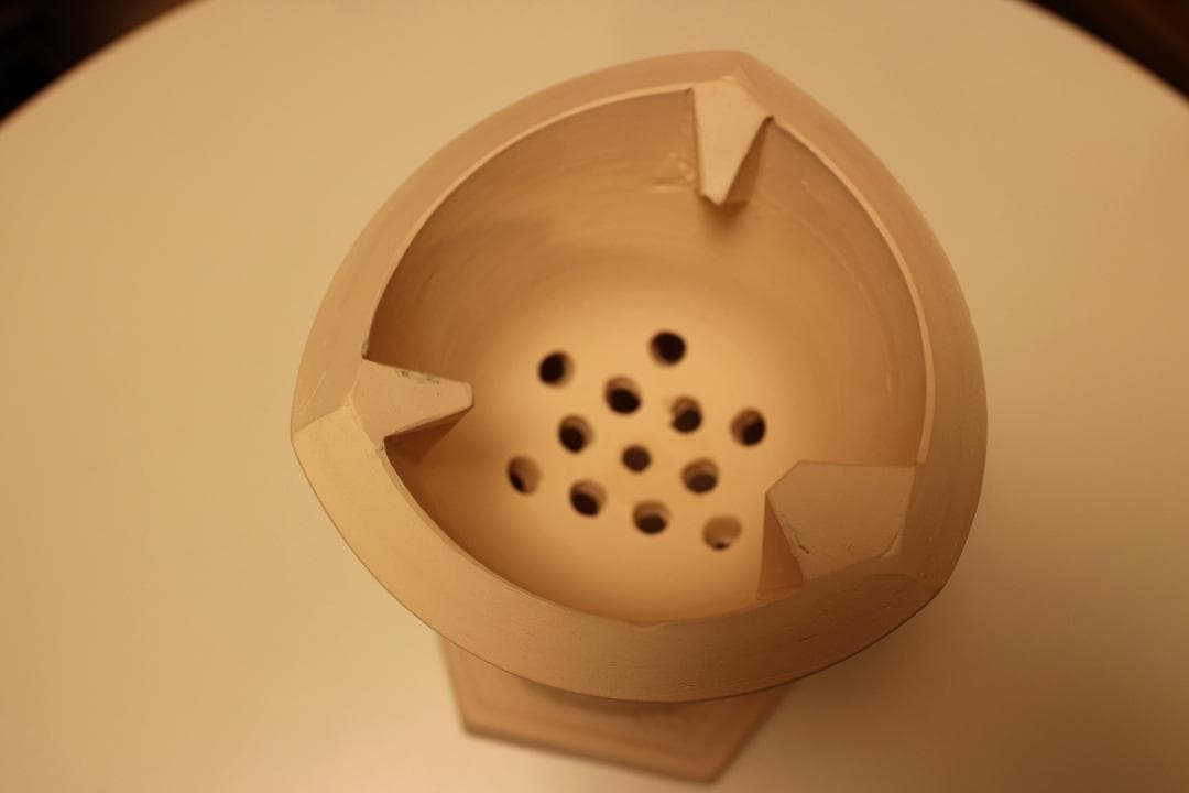 白泥 涼炉 六角形ベース付き