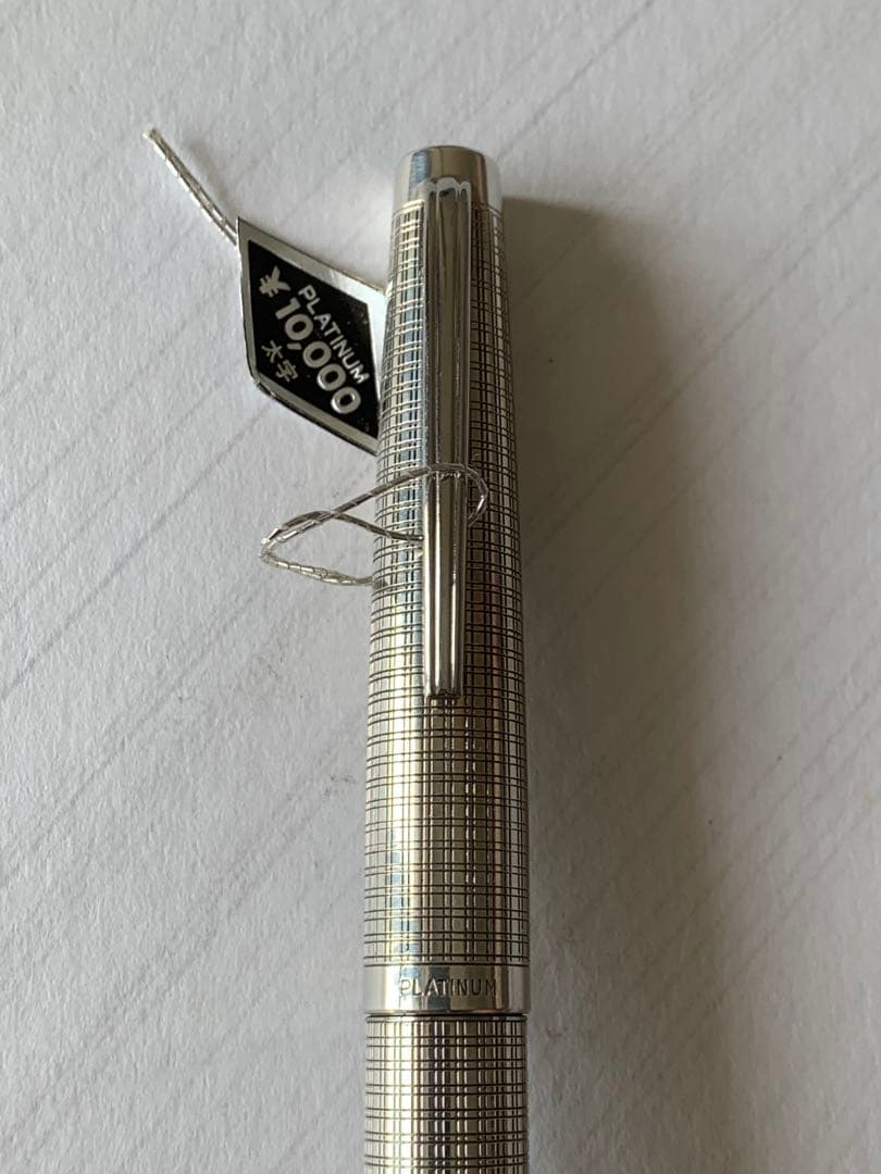 PLATINUMプラチナ スターリングシルバー 万年筆 18KWG ペン先 太字