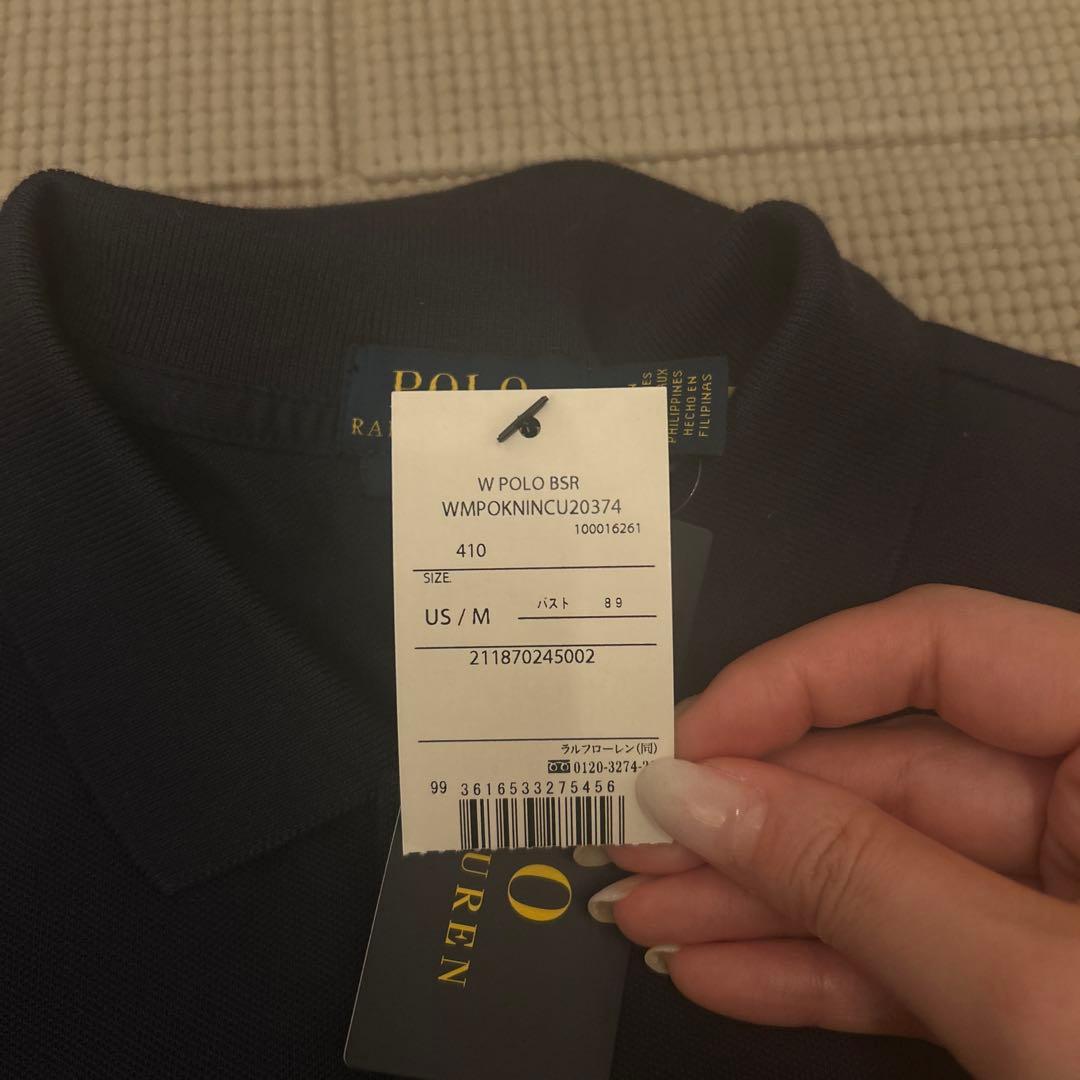POLO RALPH LAUREN ネイビー M スリムフィット 半袖ポロシャツ