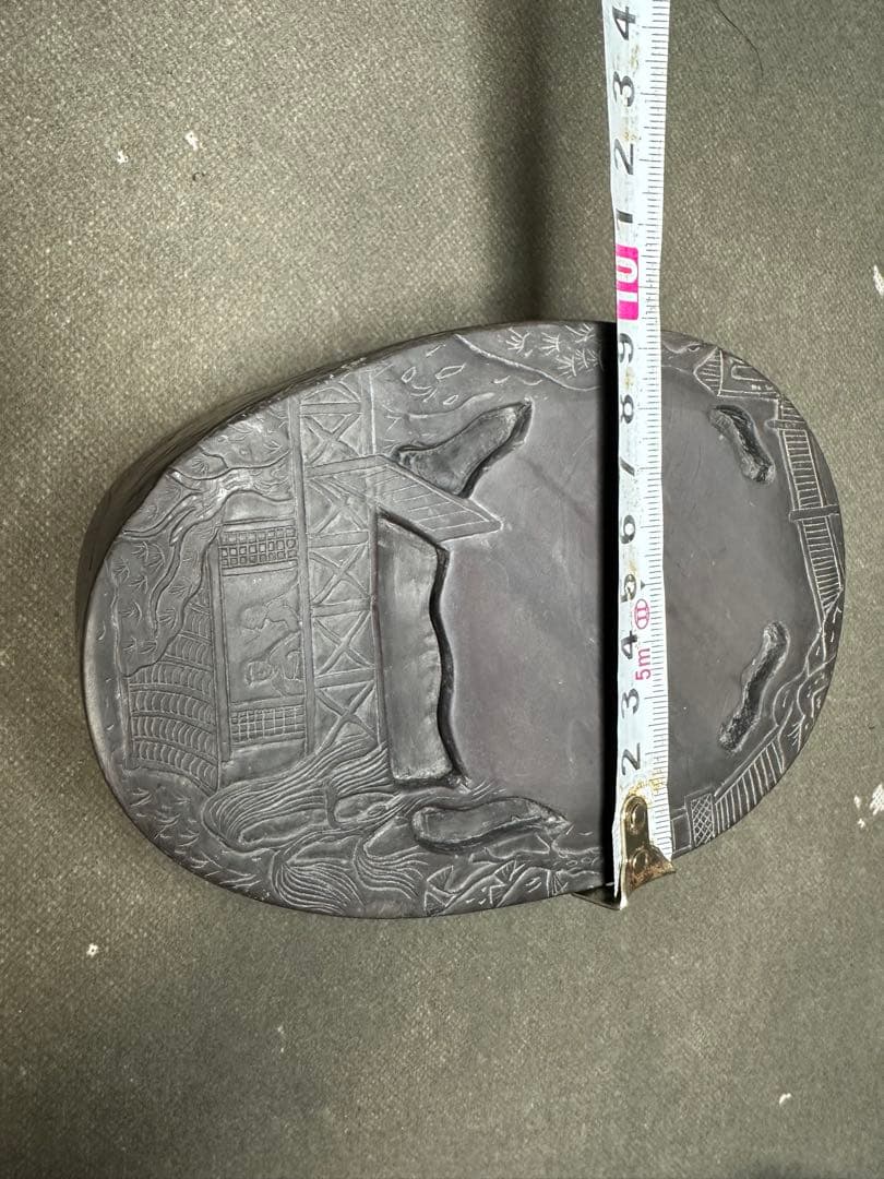 硯台　書道具　中国美術　置物　古美術品　 細密細工　骨董　アンティーク　彫刻