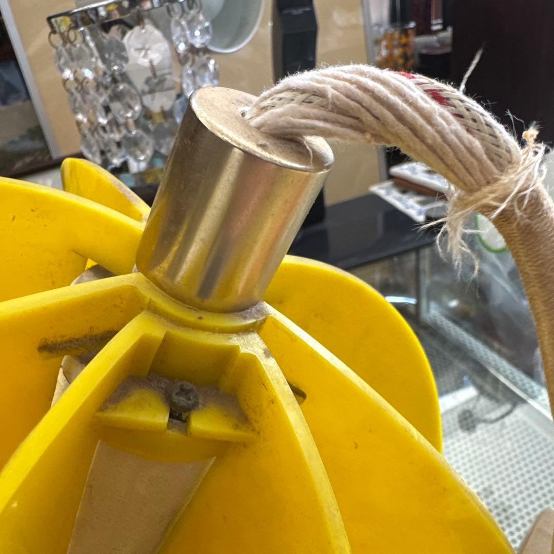 昭和レトロ イエローペンダントライト モダンデザイン