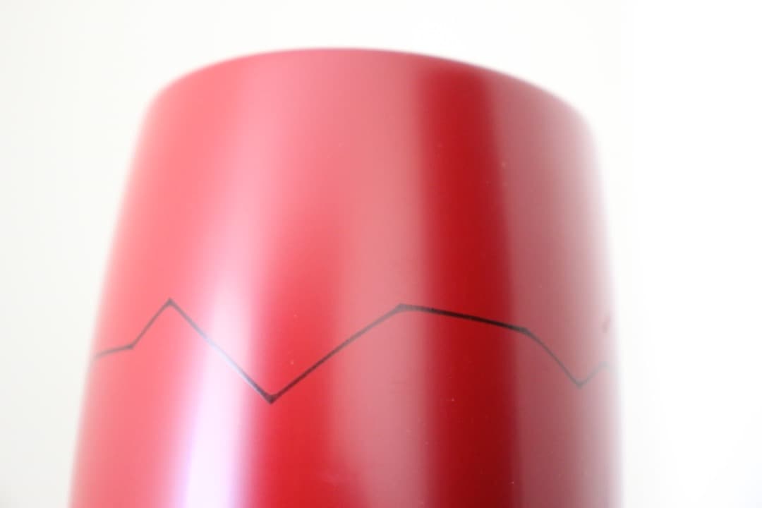 漆工芸　輪島屋善仁　アイスカップ　朱塗　稜線漆絵