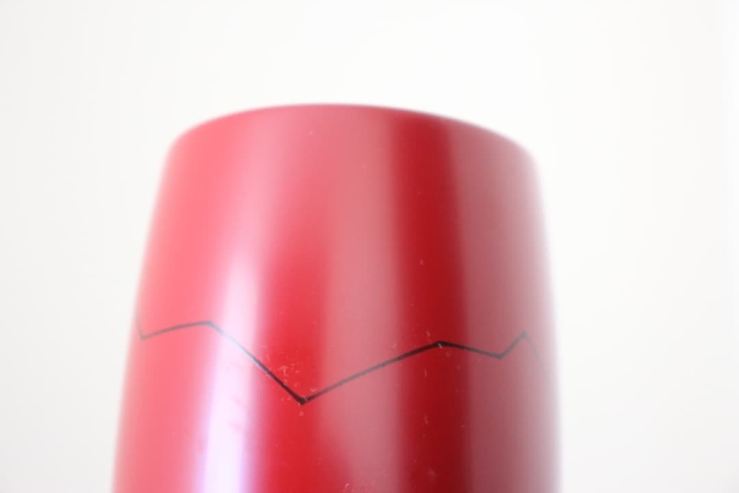 漆工芸　輪島屋善仁　アイスカップ　朱塗　稜線漆絵