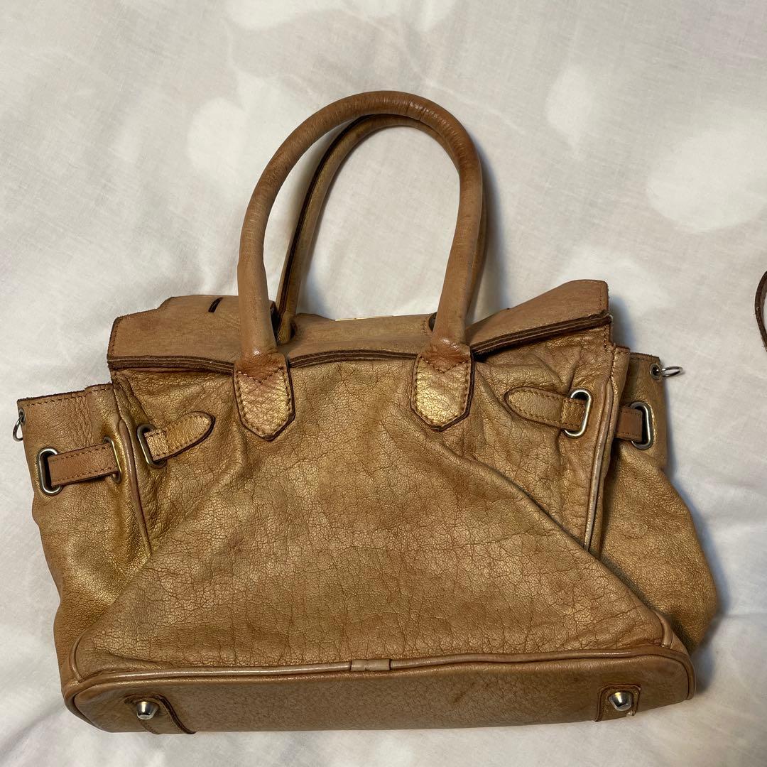 WLG by GIORGIO BRATO ゴールド 星刺繍 ハンドバッグ