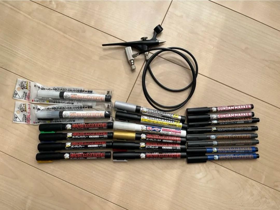 積みプラ処分】ガンプラ複数＋エアブラシシステム・デカール・ジャンク多数