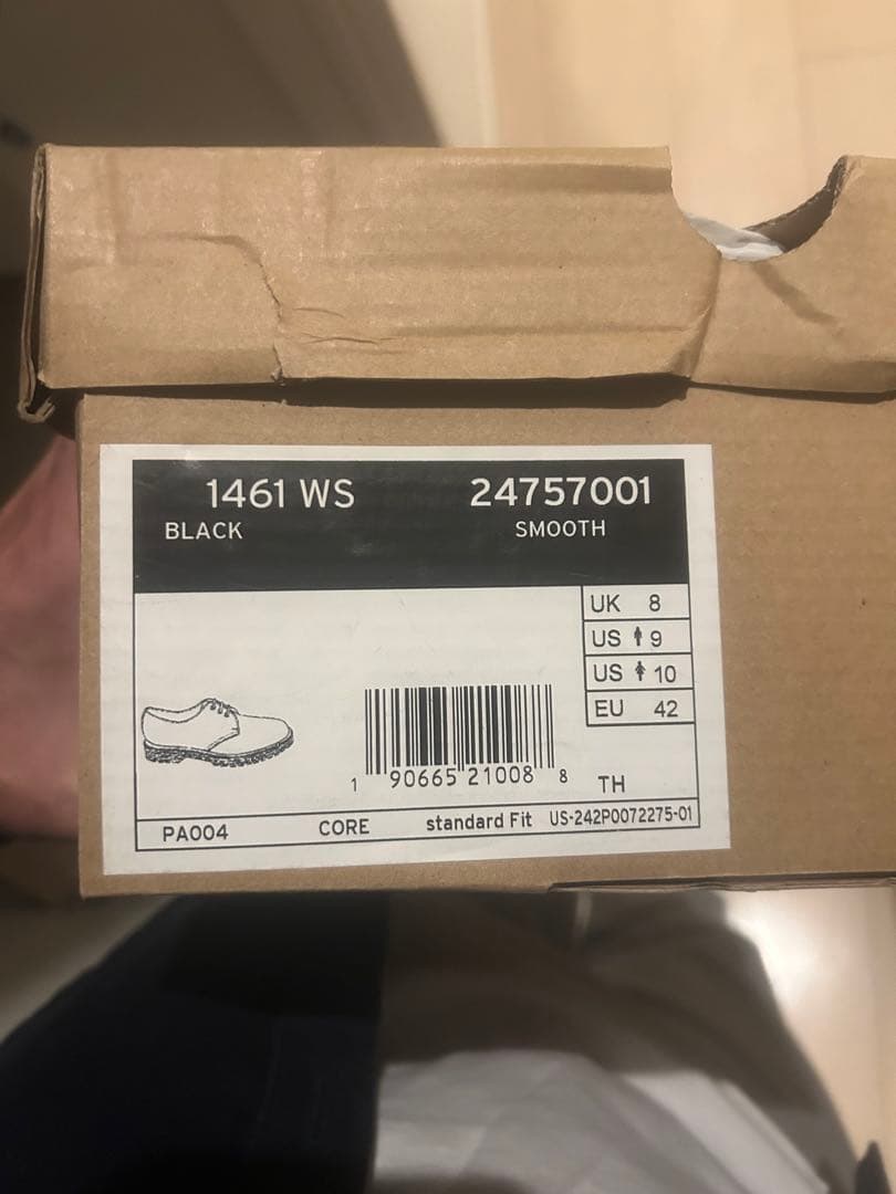 美品ドクターマーチン　Dr.martens 3ホール 1461 白ステッチUK8