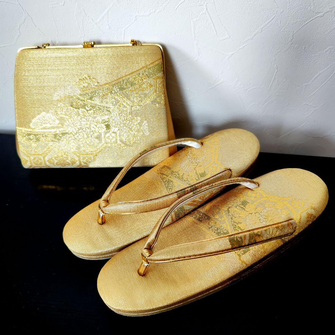 【極美品】未使用に近い　上質な 礼装 草履バッグセット
