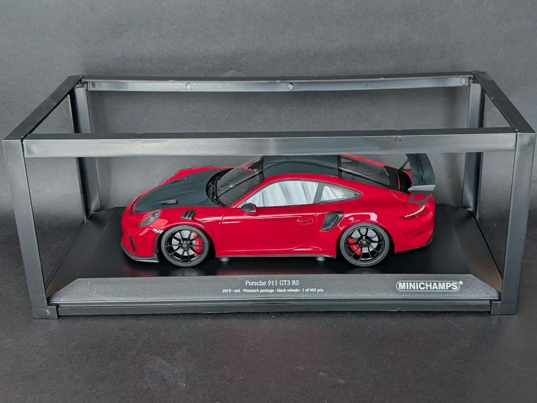 ミニチャンプス 1/18 ポルシェ 911 GT3 RS 2019 レッド