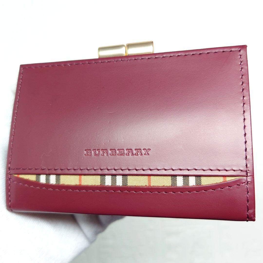 バーバリー　未使用に近い　極美品　レザー＆ノバチェック　ケース　レディース